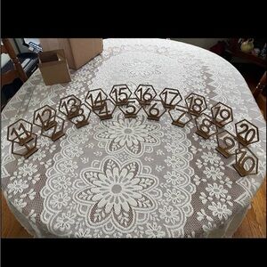 Geometric Wooden Table Numbers